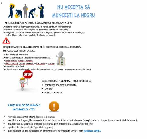 Nu accepta munca la negru